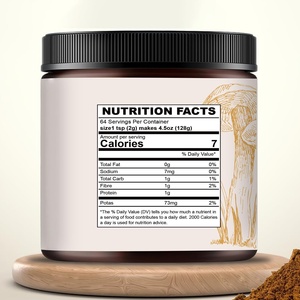 ODM/OEM Marca Privada Polvo de Hongos para Adultos 100g/bolsa 1 Cuchara (5g) por Porción Melena de León Reishi Shiitake Energía Concentración Memoria - Product Image 2
