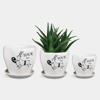 Jardinière de bureau Style nordique en céramique, Pots de fleurs, en vogue, Mini Pots pour plantes succulentes avec soucoupe