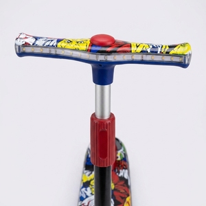 Monopattino Pieghevole Leggero con Luci LED EN71, Tre Ruote Lampeggianti in PP per Bambini dai <span class=keywords><strong>3</strong></span> ai 12 Anni, Altezza Regolabile, per Giochi all'Aperto - Product Image 2