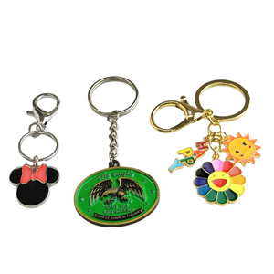 High Polished Double Plated Metal Keychain Custom Embossed Logo Zinc Alloy Die Struck Hard Enamel <b>Keyring</b> Wholesale Factory - Product Image 5