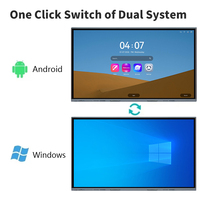 Tableau blanc interactif intelligent avec écran LCD 4K, panneau moderne de 86 pouces pour les salles de classe des écoles