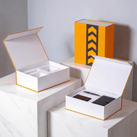 Cajas de Papel Vacías para Embalaje de Cosméticos, Joyería, Negocios y Exteriores, con Tapa Magnética, de Cartón Rígido de Lujo, con Logotipo Personalizado