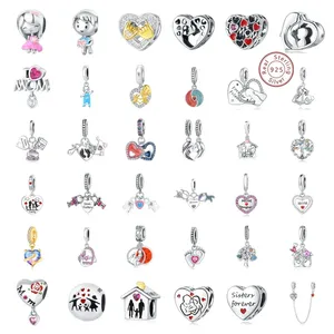 Colgantes de letras de alta calidad para niños con diseño de árbol tecnológico, de circonita, chapados en plata y oro rosa, bonitos, para joyería DIY, de lujo ligero certificado - Product Image 3