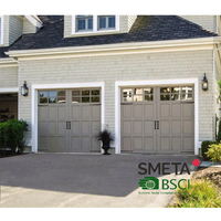 Porte de garage sectionnelle en aluminium sur mesure LONGTAI, aspect bois, avec serrure antivol et finition de surface imperméable