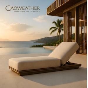 Chaises longues modernes pour terrasse d'hôtel Chaise longue de luxe pour villa et <span class=keywords><strong>piscine</strong></span> Chaises longues pour <span class=keywords><strong>piscine</strong></span> extérieure Chaise longue extérieure en teck - Product Image 1