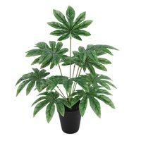 Plante artificielle à douze têtes, feuille de Monstera, pour décoration murale, photographie et maison, en plastique PU