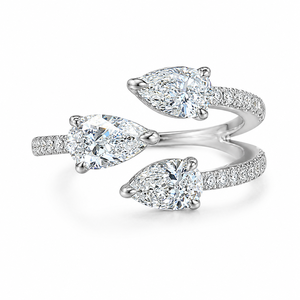 Anello Aperto Regolabile a Goccia per Donne, Elegante Gioiello da Dito alla Moda - Product Image 1