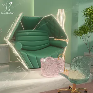 2023 nueva silla de pedicura de cuero sintético para muebles de salón de uñas de Spa con función de masaje de proveedores de confianza