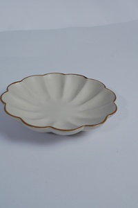 New Arrival Modern Matte <b>Black</b> Irregular Shaped Plate Unique <b>Serving</b> <b>Tray</b> with Dividers for Sushi Sashimi Salad Appetizer - Product Image 3