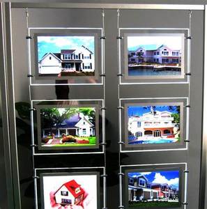 Treo Hộp Đèn Led Bất Động Sản Khung Cửa Sổ Poster Quảng Cáo Led Hiển Thị Dấu Hiệu - Product Image 3