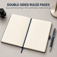 Carnet de notes professionnel en cuir PU A5 avec logo personnalisé, porte-stylo, boucle magnétique, pages intérieures lignées double face, journal d'entreprise