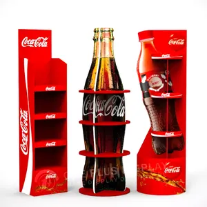 Cardboard Display Stand Retail Promotion Corrugated Floor Paper Display Shipper Cardboard Display Stand For Wine Beer Water