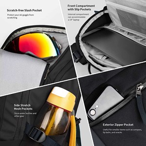 <span class=keywords><strong>Mochila</strong></span> de Hidratación <span class=keywords><strong>para</strong></span> Esquí de 22L, Bolsa de Viaje <span class=keywords><strong>para</strong></span> Snowboard, <span class=keywords><strong>Mochila</strong></span> Resistente al Agua <span class=keywords><strong>para</strong></span> Esquí, Senderismo y Camping - Product Image 3