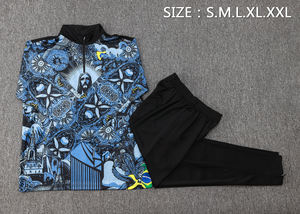 Conjunto de Chándal de Fútbol de Manga Larga para Invierno, Color Negro y Azul, de Alta Calidad, MOQ Bajo, Ropa Deportiva, Chaqueta de Calentamiento - Product Image 6