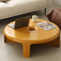 Table basse gigogne moderne du milieu du siècle, durable, en plastique brillant, pliable, pour salon, bureau à domicile