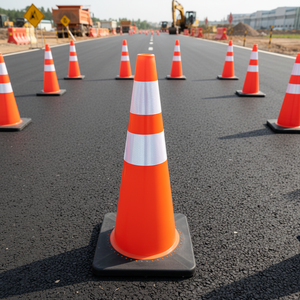 70cm 700mm 28inch Pvc Safety Flexible Road Traffic Cone Construction Building Driving Driveway Parking Road Traffic Safety Cone