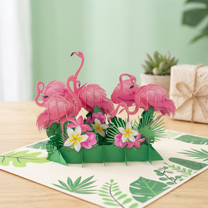 Cartes 3D Pop-up Personnalisées, Cartes de Vœux, Enveloppes, Vente en Gros, Exportation Vietnam, Cartes Souvenirs Artisanales Thème Animaux, Papier pour les Fêtes - Product Image 1