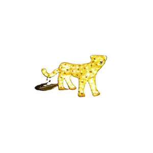 发光二极管3D动物豹纹图案灯公园购物中心派对装饰户外定制假日直销，发光二极管豹纹图案灯