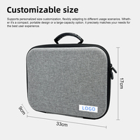Masseur de protection dur Eva gris personnalisé mallette de rangement de voyage étanche fermeture éclair sac à main support de transport