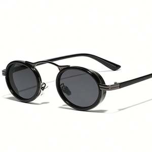 Gafas de Sol Retro con Marco Metálico y Logotipo Personalizado 2025, Lentes Degradadas con Protección UV400, Ovaladas y Pequeñas para Hombre y Mujer - Product Image 1