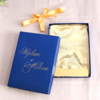 Elegantes invitaciones de boda de acrílico transparente con detalles en dorado LED, tarjetas de invitación de matrimonio con caja y cinta, tarjetas de cumpleaños