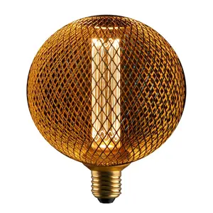 Bola Lampu LED Edison Antik, Bola Lampu Filamen, Dekoratif, Kandang Dapat Diredupkan, Rumah Tangga, Restoran, Kamar Tidur, 220V