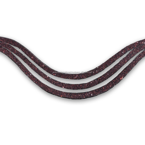 Banda de cejas ecuestre de alta calidad para montar a caballo Logotipo personalizado Cuero de caballo con banda de cejas de lujo decorativa de cristal ostentoso - Product Image 1