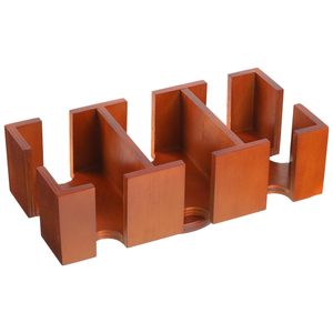 Portatarjetas giratorio de madera, bandeja de bolsa de tarjeta de doble capa de póquer de madera giratoria, estante de almacenamiento de tarjetas de póquer de juego de fiesta - Product Image 1