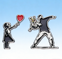 Broche en émail métallique à thème Amour Créatif pour Couples, Cadeau Personnalisé pour Amis, pour Sac à Dos, Vêtements, Chapeau