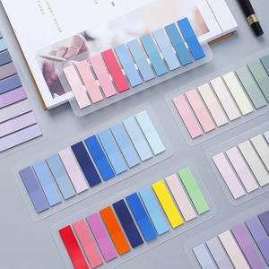 Mini cuaderno multicolor con notas adhesivas y pestañas de índice Morandi, juego de oficina portátil para estudiantes, blocs de notas - Product Image 5