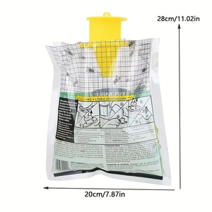 Sac anti-mouches suspendu grande capacité avec attractif naturel – Il suffit d'ajouter de l'eau – Attrape-mouches jetable - Product Image 6