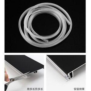 Battiscopa in alluminio con profilo in argento nero di alta qualità 8cm 10cm 11cm 12cm pannello di <span class=keywords><strong>zoccolo</strong></span> in alluminio per <span class=keywords><strong>cucina</strong></span> - Product Image 5