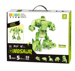 ของเล่นตัวต่อไดโนเสาร์ STEM 55 ชิ้น 3+ ชุดสร้างสรรค์แปลงร่างได้ ชุดของเล่นวิทยาศาสตร์วิศวกรรมเพื่อการศึกษา - Product Image 1