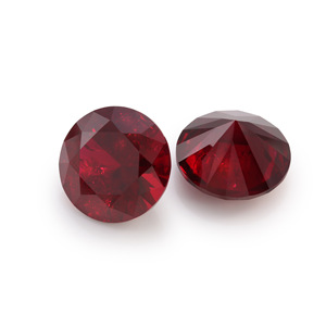 Cadermay Jewelry Cultured Ruby Round Loose Stone Dark Red Synthetic Gemstone For Jewelry Making - Product Image 3