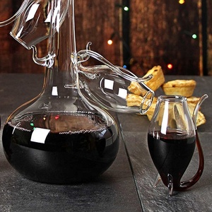 Ensemble de carafe à liqueur en verre borosilicate soufflé à la bouche, électrique et automatique, pour <span class=keywords><strong>alcool</strong></span>, bourbon, whisky, rhum, tequila - capacité de 1000 ml - Product Image 4