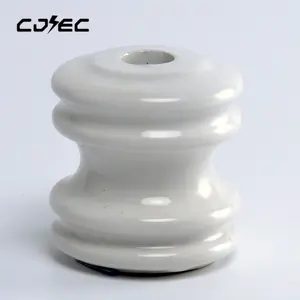 Reinweiß glasierter Porzellan Keramik spulen isolator