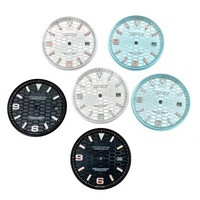 Cadran de montre lumineux vert de 33.8mm, pour mouvement automatique NH35, pièce modifiée