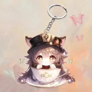 Game Impact Acrylic UV Printed Fashion Trend <strong>Keychain</strong> Decoration Pendant New Popular Hanging Backpack Nahida Keqing Hu Tao - Product Image 3