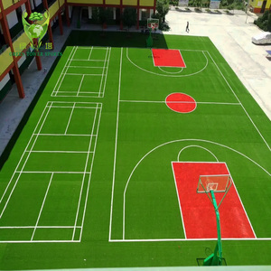 Precio al por mayor OEM Mejor Precio de <span class=keywords><strong>alta</strong></span> densidad Tenis Baloncesto Canchas de bádminton Alfombra de césped sintético verde - Product Image 5