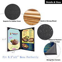 Pemegang Menu restoran mencakup 8.5X11 inci penutup buku Menu kulit, 1,2,4,6 tampilan kulit 8.5 "* 11" Hotel, minuman di bar