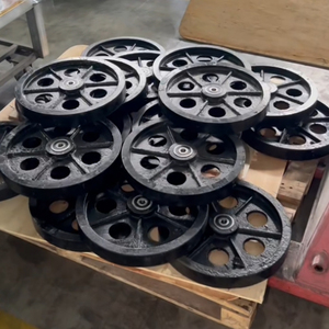 Große Lenk rollen 16 Zoll Ganzmetall-Lenk rollen 1000kg Laden von Gusseisen rollen für die Industrie fabrik - Product Image 2
