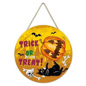 Joyeux Halloween Citrouille Décoration Murale Halloween Bienvenue En Bois En Plein Air Liste Intérieur Maison Hantée Cour Décoration - Product Image 6