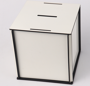 White Creative White Wooden Piggy Bank DIY Custom Sublimation MDF Piggy Bank