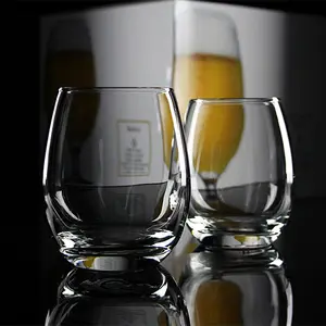 Gobelet en cristal en forme d'œuf, personnalisé, bon marché, verre transparent, eau, liqueur, whisky, vin, tasses en verre sans pied, verres à vin