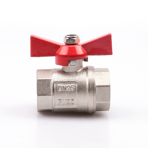 Robinet à tournant sphérique DN25 1 pouce avec poignée papillon rouge pour le contrôle du débit d'eau, usage industriel - Product Image 5