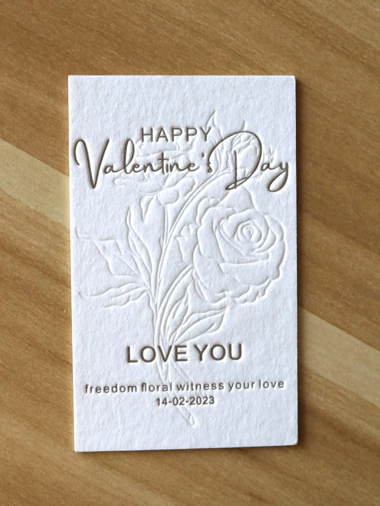 사용자 정의 도매 저렴한 인쇄 수제 열 로고 이름 행복한 사랑 선물 인사말 재미있는 카드 발렌타인 데이 카드