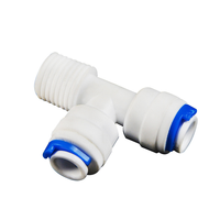 Raccord rapide haute pression pour tuyau d'osmose inverse 1/4" 3/8" Té droit en L pour eau et aquarium, technique de moulage JUNYI