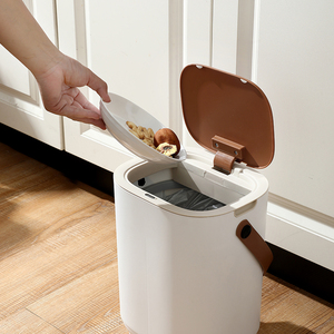 Ready to ship top lid open plastic home sanitary bathroom kitchen trash bin waste