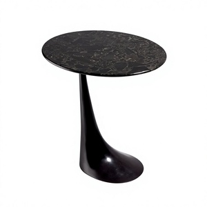 Table d'appoint en fer forgé Amson Brass AG 23335, finition noire en poudre, design moderne en forme d'ange, écologique, multifonctionnelle - Product Image 1