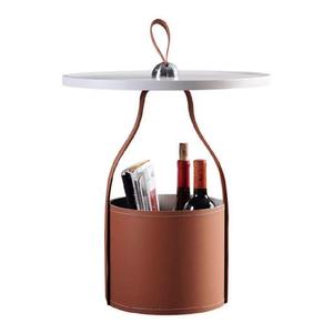 Tavolino da Caffè Rotondo Minimalista Italiano Moderno con Contenitore per Soggiorno e Uso Domestico - Product Image 6